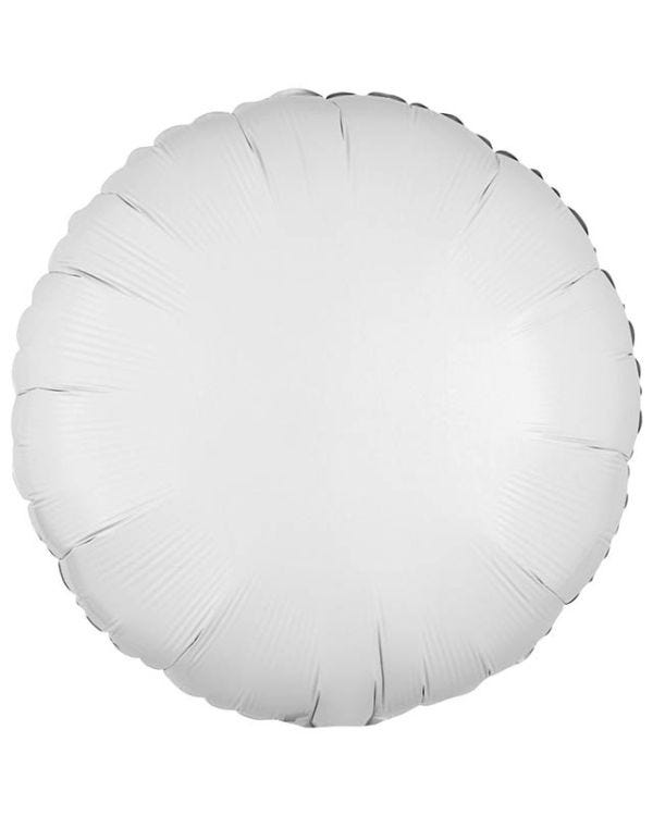 Metallic White Round Balloon - 18&quot; Foil (Unpackaged)