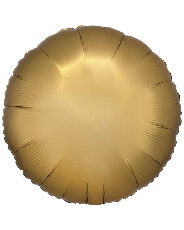 Silk Lustre Gold Round Balloon - 18&quot; Foil (Unpackaged)