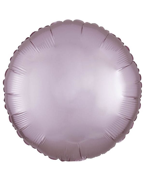 Silk Lustre Pastel Pink Round Balloon - 18&quot; Foil (Unpackaged)