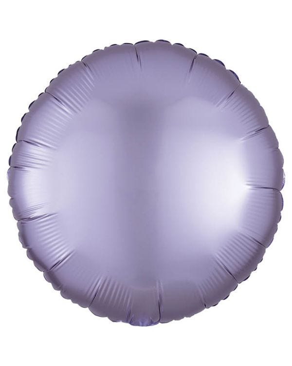 Silk Lustre Pastel Lilac Round Balloon - 18&quot; Foil (Unpackaged)