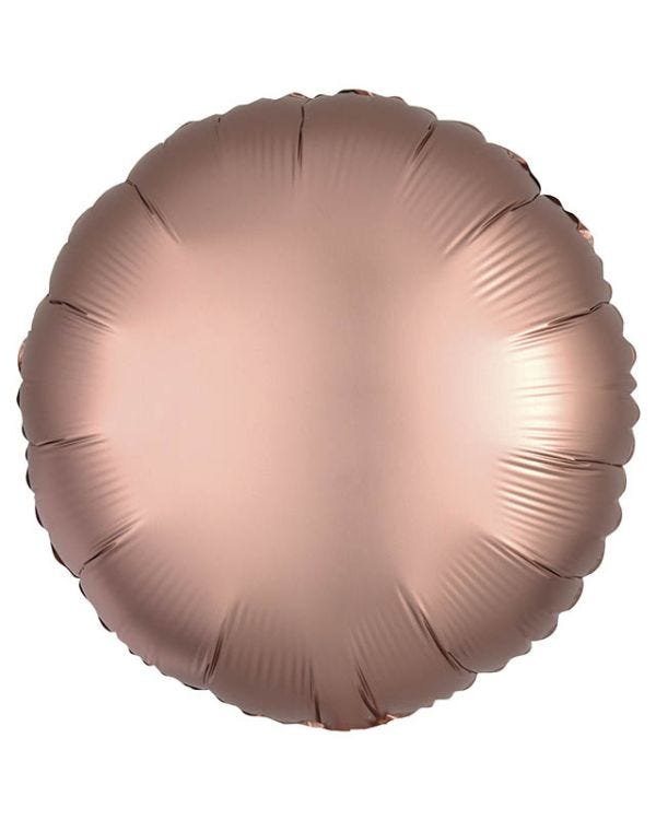 Silk Lustre Rose Gold Copper Round Balloon - 18&quot; Foil (Unpackaged)