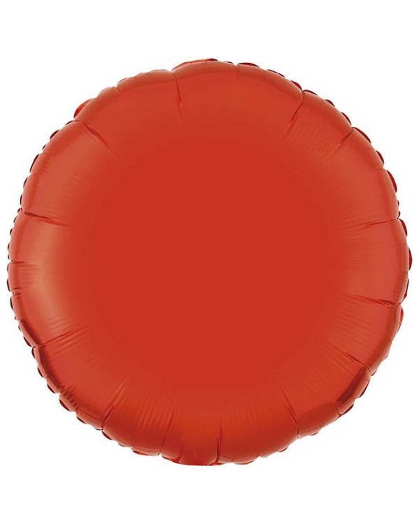 Orange Round Foil Balloon - 18&quot; Foil (Unpackaged)