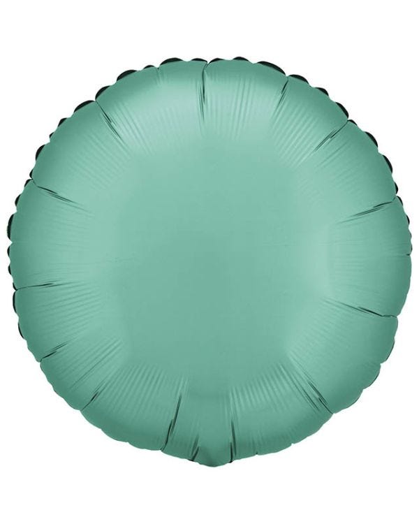 Silk Lustre Jade Green Round Balloon - 18&quot; Foil