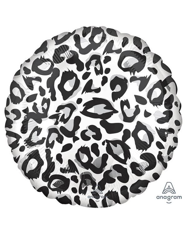 Snow Leopard Print Balloon - 18&quot; Foil