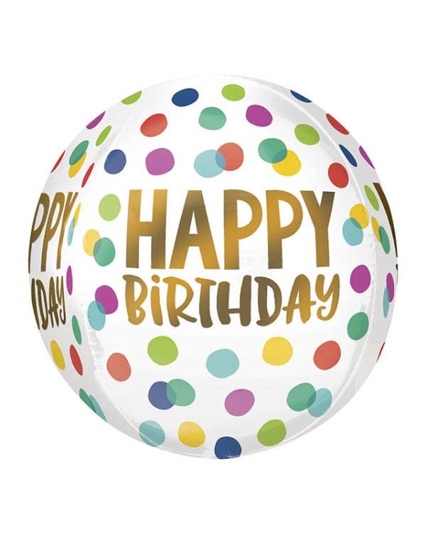 Happy Dots Orbz Balloon - 16&quot;