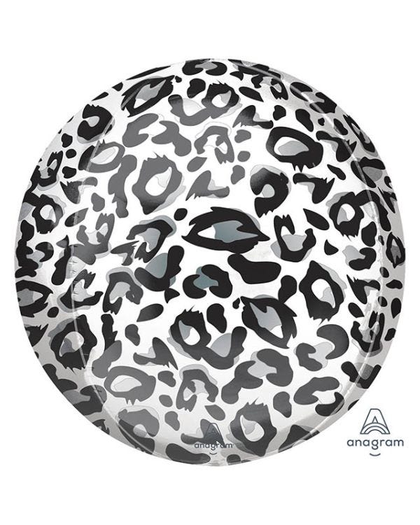 Snow Leopard Print Orbz Balloon - 16&quot;