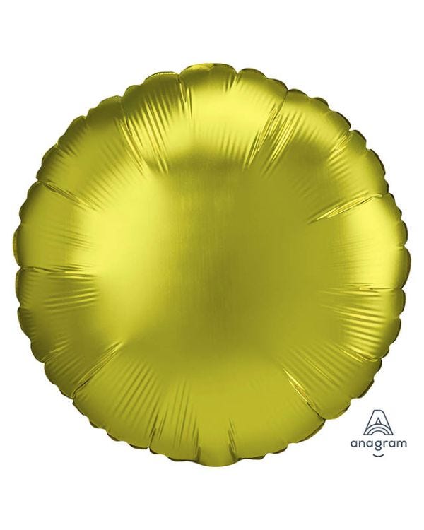 Satin Lemon Circle Foil Balloon - 18&quot;