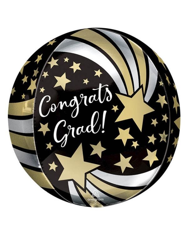 Congrats Grad Stars Orbz Balloon - 16&quot;
