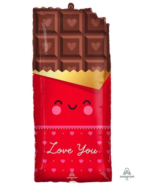 Chocolae Love Supershape Balloon - 28&quot; x 13&quot; Foil