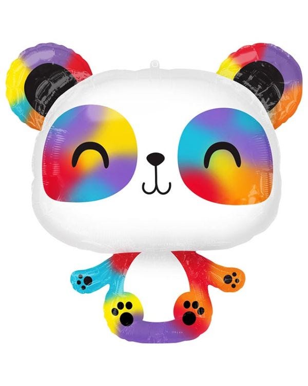 Panda Rainbow Supershape Balloon - 24&quot; x 24&quot; Foil