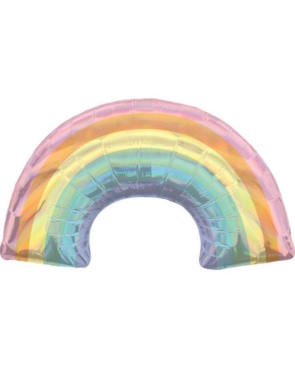Pastel Iridescent Rainbow Supershape Balloon - 34&quot; x 19&quot; Foil