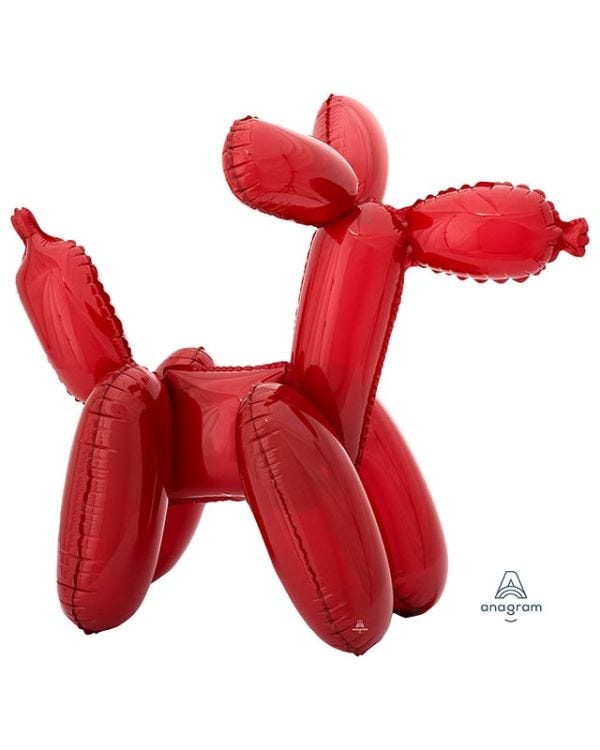 Red Dog Balloon - 19&quot; x 16&quot; Foil
