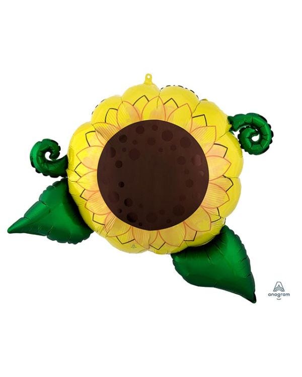 Satin Infused Sunflower Supershape Balloon - 30&quot; x 26&quot; Foil