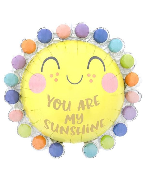 You Are My Sunshine Supershape Balloon - 25&quot; x 26&quot; Foil