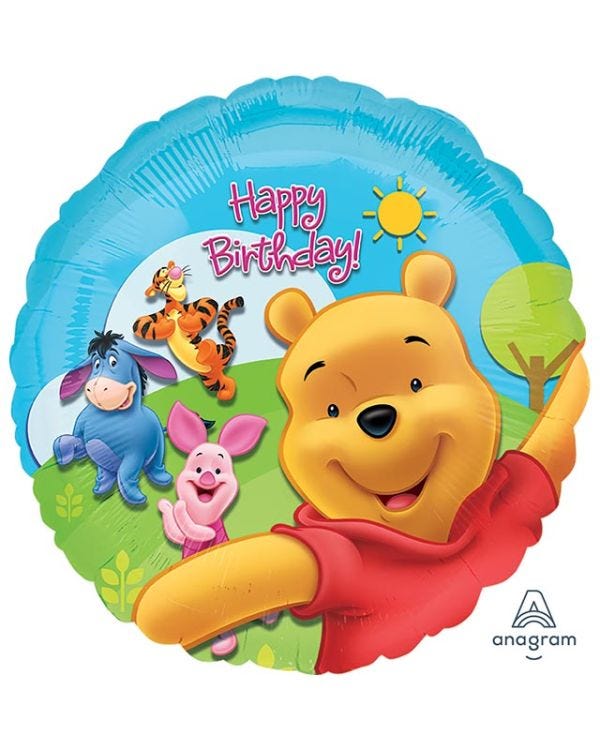 Winnie Pooh &amp; Friends Sunny Birthday Balloon - 18&quot; Foil
