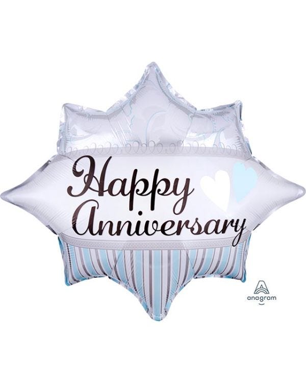 Elegant Happy Anniversary Balloon - 20&quot; Foil
