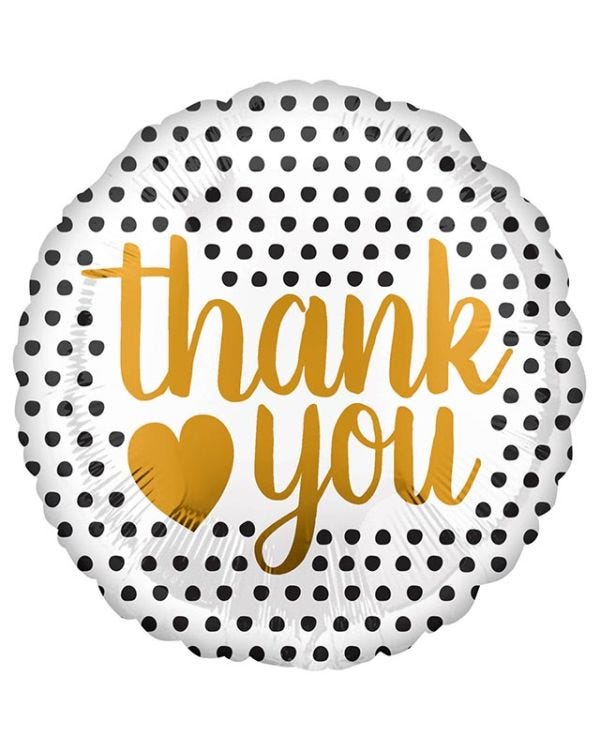 Thank You Modern Dots Balloon - 18&quot; Foil