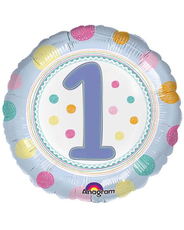 Age 1 Spot Balloon - 18&quot; Foil