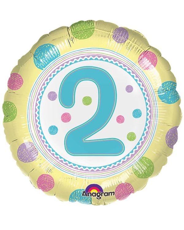 Age 2 Spot Balloon - 18&quot; Foil