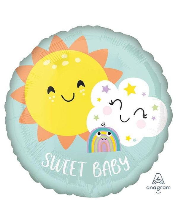 Sweet Baby Rainbow Balloon - 18&quot; Foil