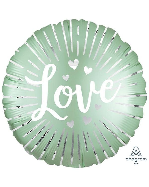 Satin Love Burst Balloon - 18&quot; Foil