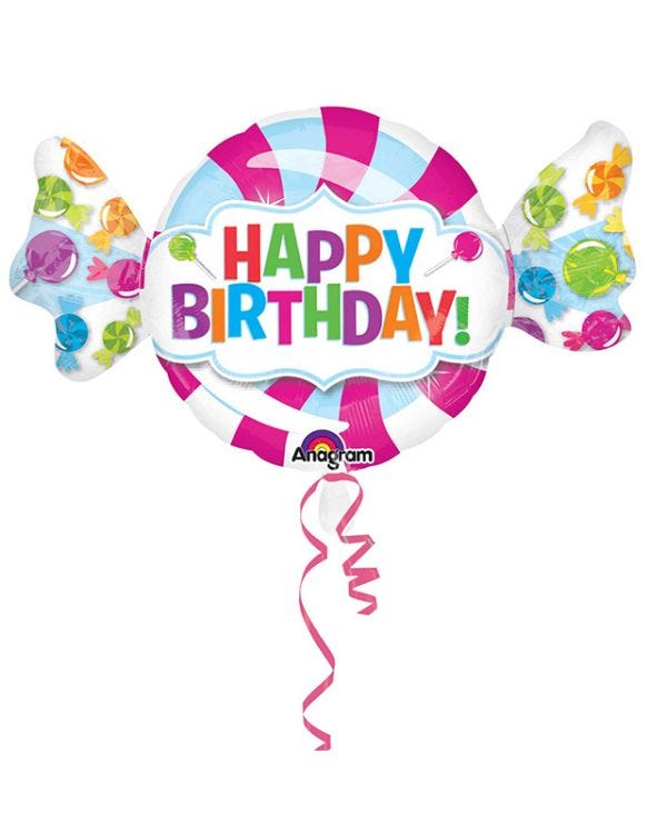 Sweet Shop Happy Birthday Balloon - 40&quot; Foil