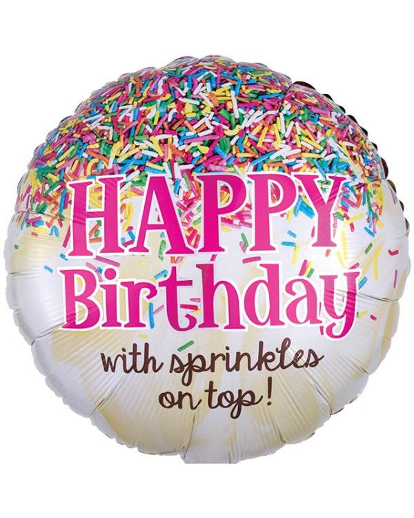 Sprinkles on Top Happy Birthday Balloon - 18&quot; Foil