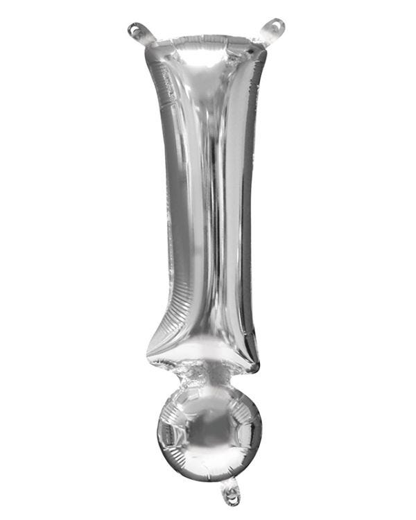 Symbol ! Silver Balloon - 16&quot; Foil