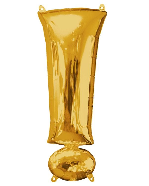 Symbol ! Gold Balloon - 34&quot; Foil