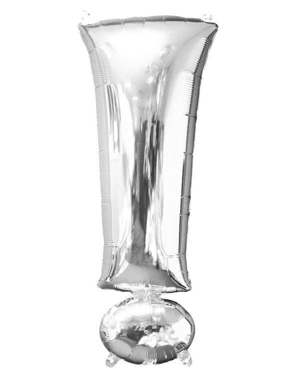 Symbol ! Silver Balloon - 34&quot; Foil