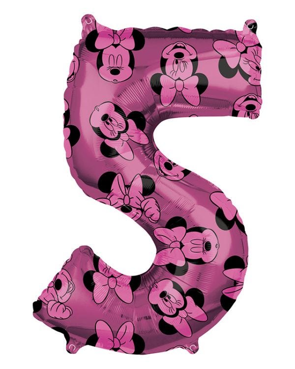 Minnie Mouse Forever Number 5 Balloon - 26&quot; Foil