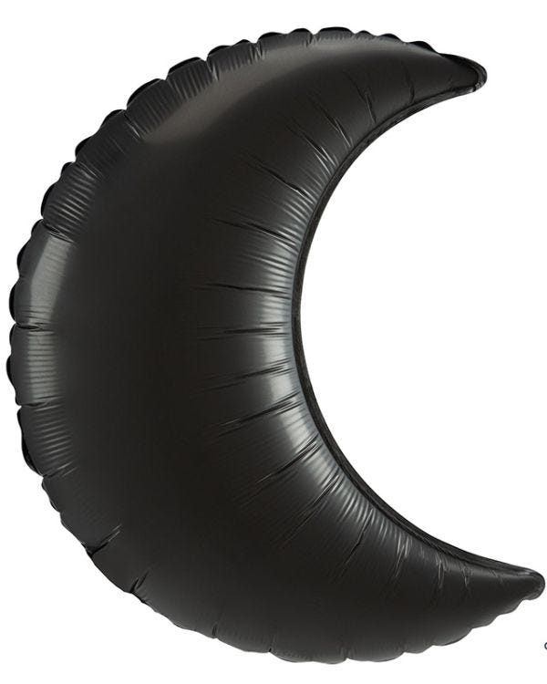 Onyx Satin Lux Crescent Balloon - 26&quot; Foil