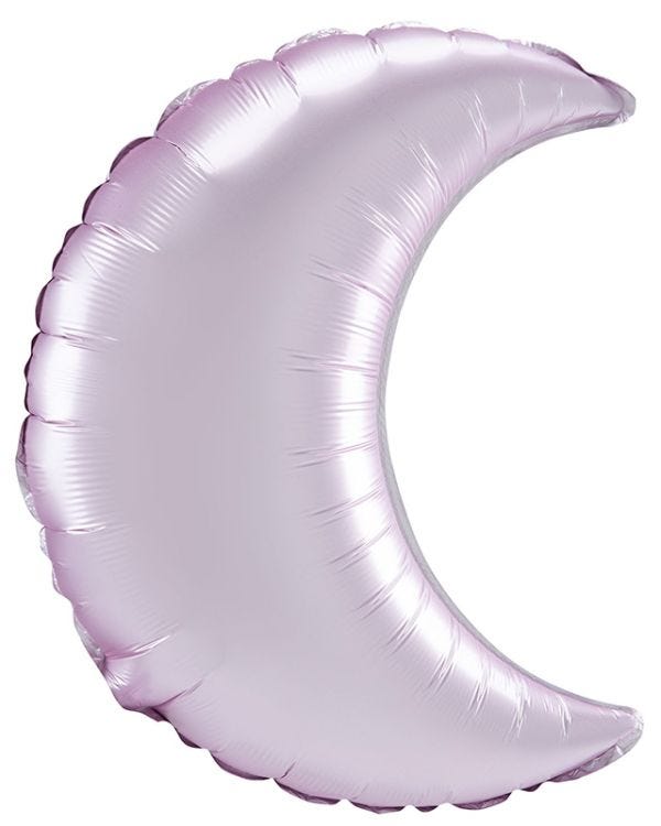 Pastel Pink Satin Luxe Crescent Balloon - 26&quot; Foil