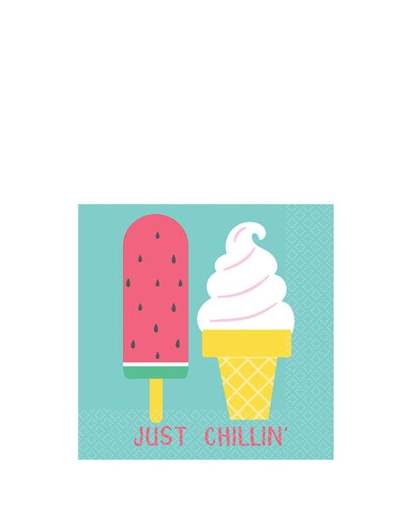 Just Chillin Beverage Napkins - 12cm (16pk)