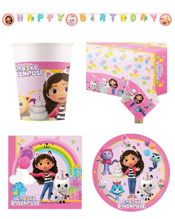 Gabby&#039;s Dollhouse Deluxe Party Pack for 8