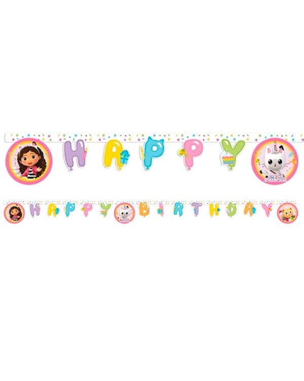 Gabby&#039;s Dollhouse Happy Birthday Letter Banner - 2m