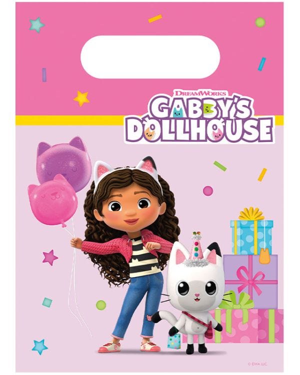 Gabby&#039;s Dollhouse Paper Party Bags (4pk)
