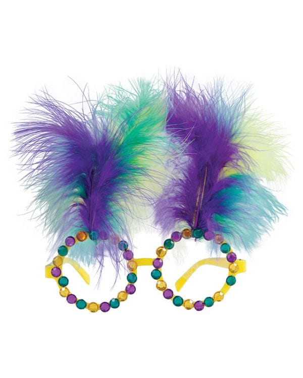 Glasses With Feathers