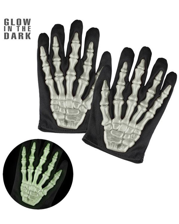Glow In The Dark Skeleton Gloves