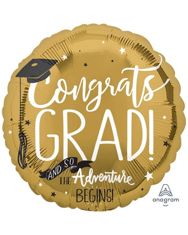 Congrats Grad Jumbo Balloon - 28&quot; Foil
