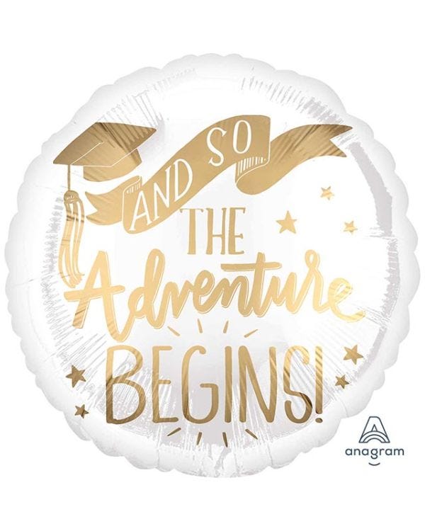 Graduation The Adventure Begins Balloon - 18&quot; Foil