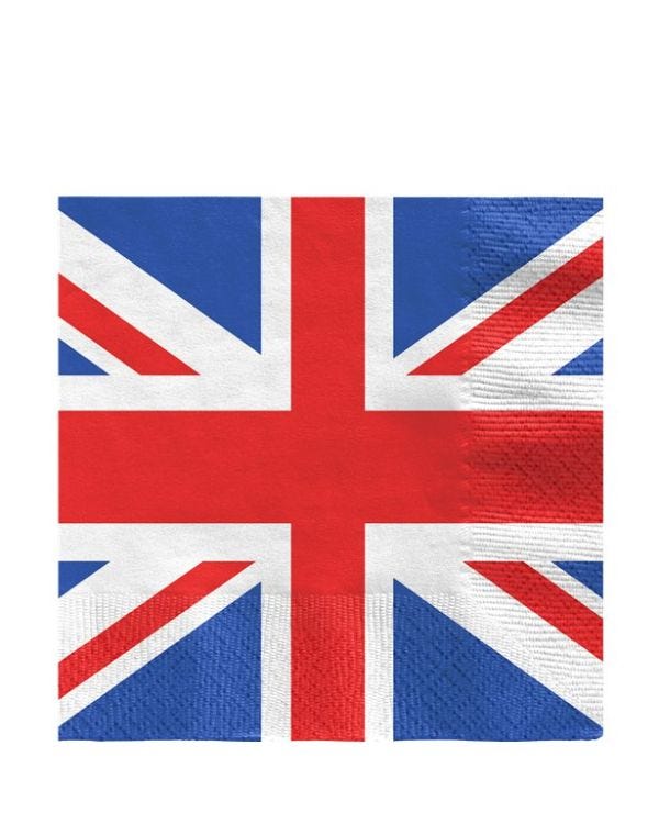 Union Jack Lunch Napkins - 33cm (16pk)