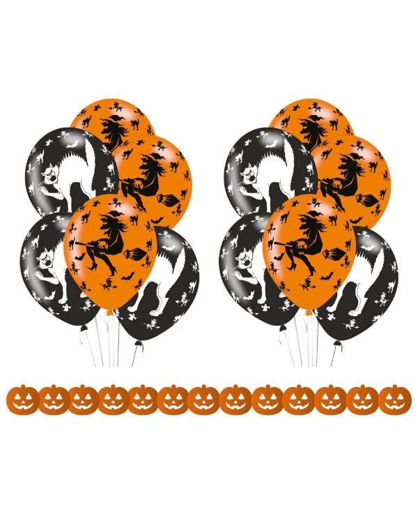 Halloween Pumpkin &amp; Witch Decorating Bundle