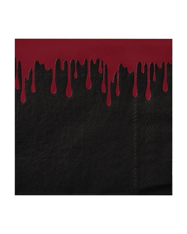 Metallic Ink Blood Splatter Paper Napkins
