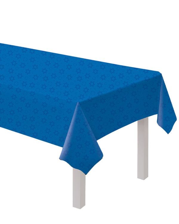 Hanukkah Flannel Backed Vinyl Tablecover - 1.3m x 2.3m