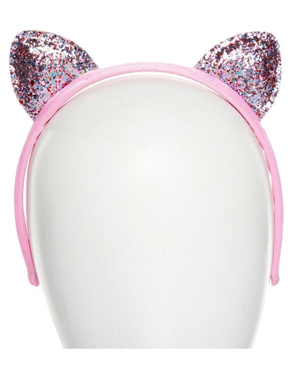 Pink Glitter Cat Ears