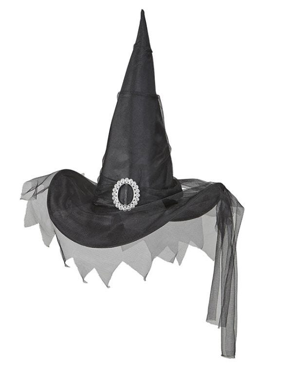 Black Witch Hat With Tulle