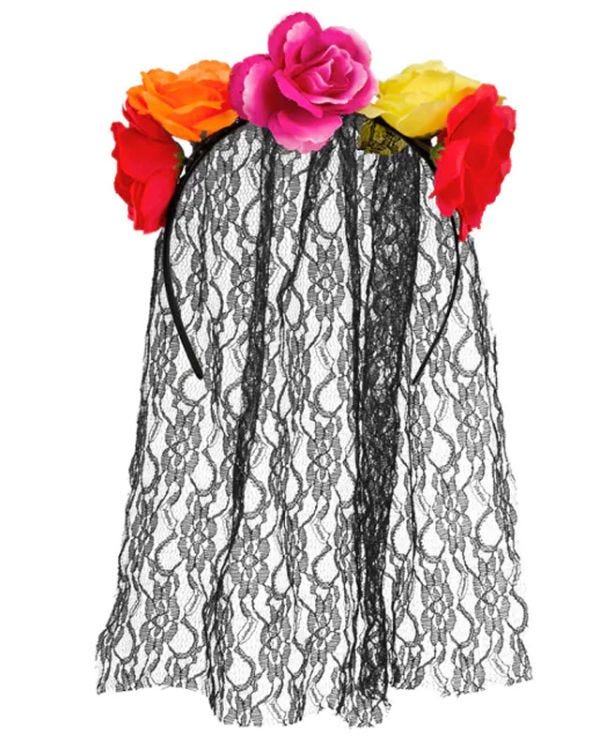 Day of the Dead Veil Headband