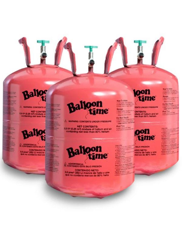Helium Canister Saver Kit - Up to 90 x 9&quot; Balloons (3 cylinders)