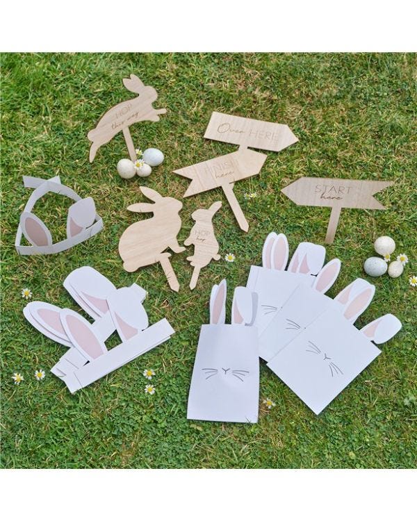 Hey Bunny Wooden Egg Hunt Kit